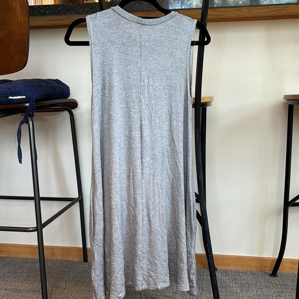 Elan Striped Cotton Dress - size L​ - Picture 4 of 6